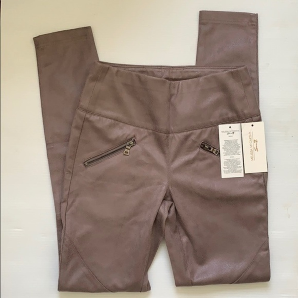 𝅺Melissa McCarthy Seven "French" faux leather NWT leggings.in XS